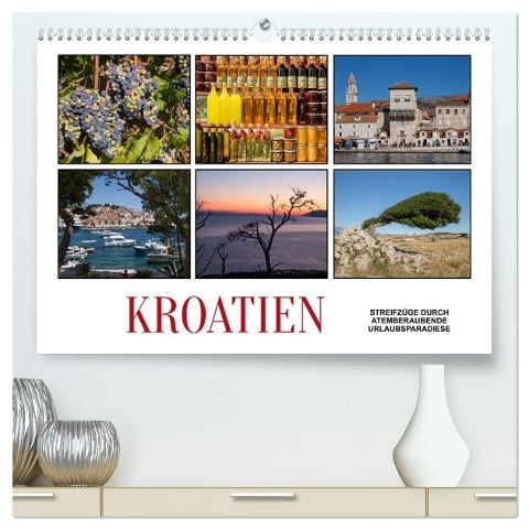 Kroatien - Streifzüge durch atemberaubende Kulturlandschaften (hochwertiger Premium Wandkalender 2025 DIN A2 quer), Kunstdruck in Hochglanz - Christian Hallweger