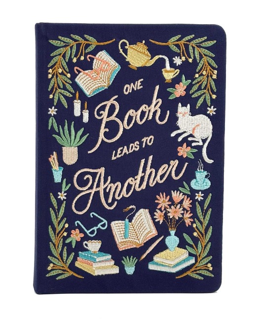 Book Lover's Embroidered Journal - 