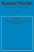 Cover-Bild zum Titel 'Logik. Physische Geographie. Pädagogik' von 'Immanuel Kant'