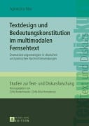 Cover-Bild zum Titel 'Textdesign und Bedeutungskonstitution im multimodalen Fernsehtext' von 'Agnieszka Mac'