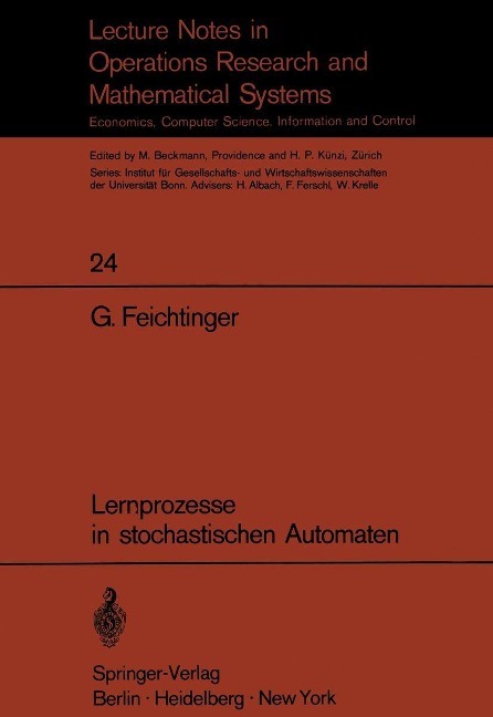 Lernprozesse in stochastischen Automaten - Gustav Feichtinger