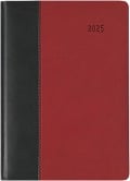 Buchkalender Premium Fire schwarz-rot 2025 - Büro-Kalender A5 - Cheftimer - 1 Tag 1 Seite - 416 Seiten - Tucson-Einband - Zettler - 