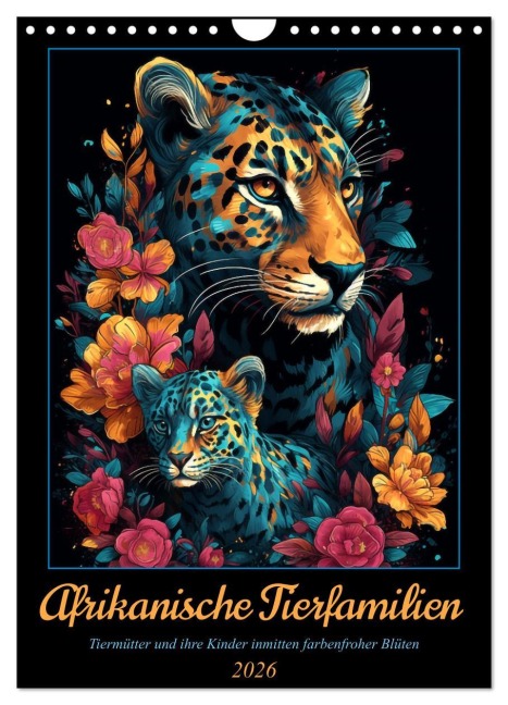 Afrikanische Tierfamilien (Wandkalender 2026 DIN A4 hoch), CALVENDO Monatskalender - Kerstin Waurick