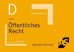 Cover-Bild zum Titel 'Definitionen Öffentliches Recht' von 'Christian Sommer'