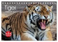 Tiger. Gestreift, wild und schön (Tischkalender 2024 DIN A5 quer), CALVENDO Monatskalender - Elisabeth Stanzer