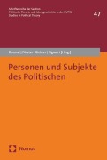 Cover-Bild zum Titel 'Personen und Subjekte des Politischen' von ''