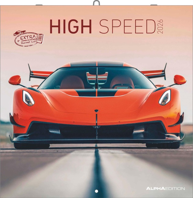 High Speed 2026 - Broschürenkalender 30x30 cm (30x60 geöffnet) - Kalender mit Platz für Notizen - Bildkalender - Wandplaner - Technikkalender - 