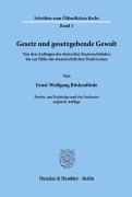 Cover-Bild zum Titel 'Gesetz und gesetzgebende Gewalt.' von 'Ernst-Wolfgang Böckenförde'