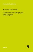Cover-Bild zum Titel 'Gespräche über Metaphysik und Religion' von 'Nicolas Malebranche'