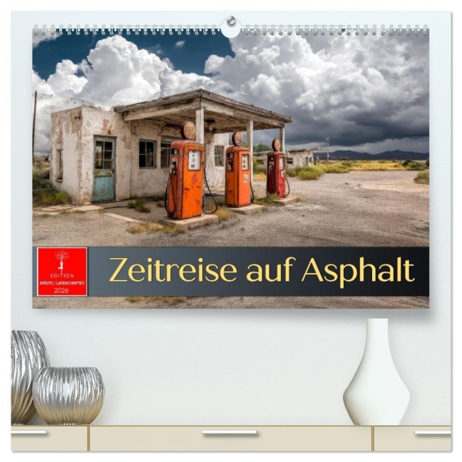 Zeitreise auf Asphalt (hochwertiger Premium Wandkalender 2026 DIN A2 quer), Kunstdruck in Hochglanz - Peter Roder