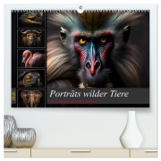 Cover-Bild zum Titel 'Porträts wilder Tiere (hochwertiger Premium Wandkalender 2026 DIN A2 quer), Kunstdruck in Hochglanz' von 'Dirk Meutzner'