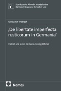 Cover-Bild zum Titel 'De libertate imperfecta rusticorum in Germania' von 'Knobloch'