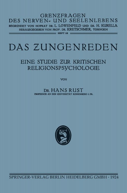 Das Zungenreden - Hans Rust