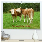 Cover-Bild zum Titel 'Die Welt der Kühe (hochwertiger Premium Wandkalender 2026 DIN A2 quer), Kunstdruck in Hochglanz' von 'Kattobello Kattobello'