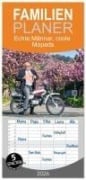Cover-Bild zum Titel 'Familienplaner 2026 - Echte Männer, coole Mopeds mit 5 Spalten (Wandkalender, 21 x 45 cm) CALVENDO' von 'Frank Kremer & Richard Kiefer'