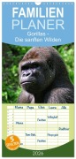 Cover-Bild zum Titel 'Familienplaner 2026 - Gorillas - Die sanften Wilden mit 5 Spalten (Wandkalender, 21 x 45 cm) CALVENDO' von 'Peter Hebgen'