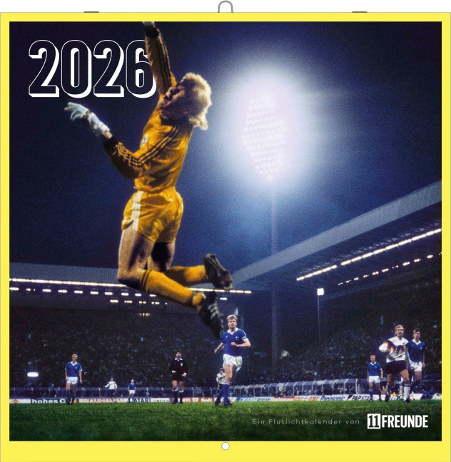 Ein Flutlichtkalender von 11FREUNDE 2026 - Wand-Kalender - Broschüren-Kalender - 30x30 - 30x60 geöffnet - Fußball-Kalender - 