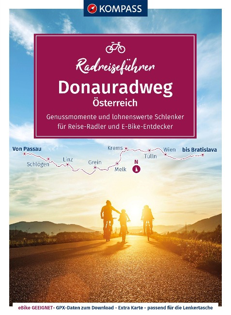 KOMPASS Radreiseführer Donauradweg Österreich - 