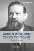 Cover-Bild zum Titel 'Wilhelm Windelband und die Psychologie' von 'Horst Gundlach'