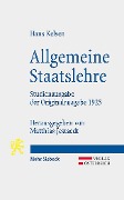Cover-Bild zum Titel 'Allgemeine Staatslehre' von 'Hans Kelsen'