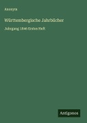 Cover-Bild zum Titel 'Württembergische Jahrbücher' von 'Anonym'