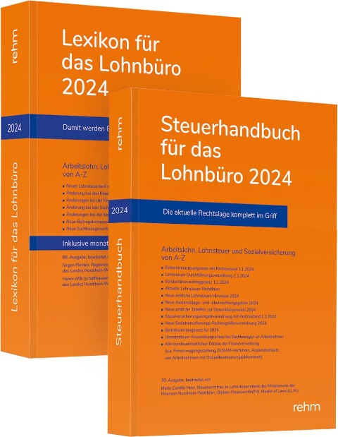 Buchpaket Lexikon für das Lohnbüro und Steuerhandbuch 2024 - Wolfgang Schönfeld, Jürgen Plenker, Heinz-Willi Schaffhausen, Marie Camille Meer