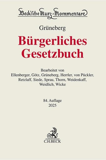 Bürgerliches Gesetzbuch - 