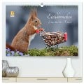 Eichhörnchen Luna und ihre Kinder (hochwertiger Premium Wandkalender 2024 DIN A2 quer), Kunstdruck in Hochglanz - Tine Meier
