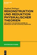 Cover-Bild zum Titel 'Rekonstruktion und Reduktion physikalischer Theorien' von 'Raphael Bolinger'