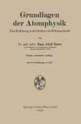 Cover-Bild zum Titel 'Grundlagen der Atomphysik' von 'Hans Adolf Bauer'