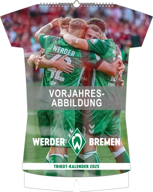 Werder Bremen 2026 - Trikotkalender - Fan-Kalender - Fußball-Kalender - 34,1x42 - Sport - 