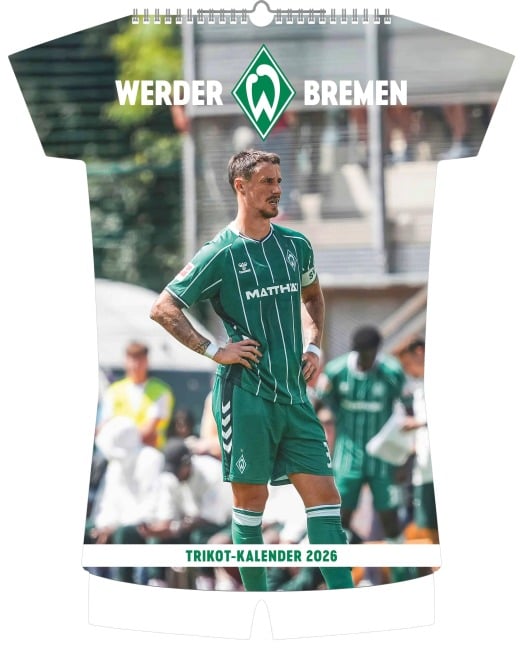 Werder Bremen 2026 - Trikotkalender - Fan-Kalender - Fußball-Kalender - 34,1x42 - Sport - 