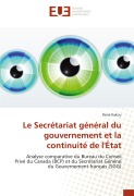 Cover-Bild zum Titel 'Le Secrétariat général du gouvernement et la continuité de l'État' von 'René Kakou'
