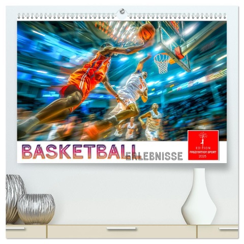 Basketball Erlebnisse (hochwertiger Premium Wandkalender 2025 DIN A2 quer), Kunstdruck in Hochglanz - Peter Roder