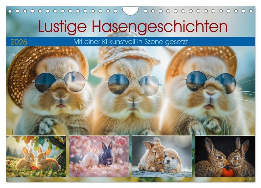 Lustige Hasengeschichten (Wandkalender 2026 DIN A4 quer), CALVENDO Monatskalender - Steffen Gierok-Latniak
