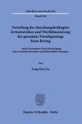 Cover-Bild zum Titel 'Verteilung des täuschungsbedingten Irrtumsrisikos und Wertbilanzierung der gesamten Vermögenslage beim Betrug' von 'Zong-Han Lin'