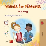 Cover-Bild zum Titel 'Words in Pictures My Day (English Bedtime Collection)' von 'Kidkiddos Books'