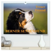 Cover-Bild zum Titel 'Treuer Freund Berner Sennenhund (hochwertiger Premium Wandkalender 2026 DIN A2 quer), Kunstdruck in Hochglanz' von 'Sigrid Starick'