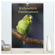 Cover-Bild zum Titel 'Der Wellensittich-Familienplaner (hochwertiger Premium Wandkalender 2026 DIN A2 hoch), Kunstdruck in Hochglanz' von 'Antje Lindert-Rottke'