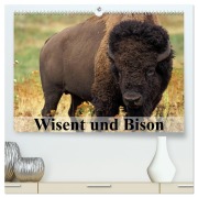Cover-Bild zum Titel 'Wisent und Bison (hochwertiger Premium Wandkalender 2026 DIN A2 quer), Kunstdruck in Hochglanz' von 'Elisabeth Stanzer'