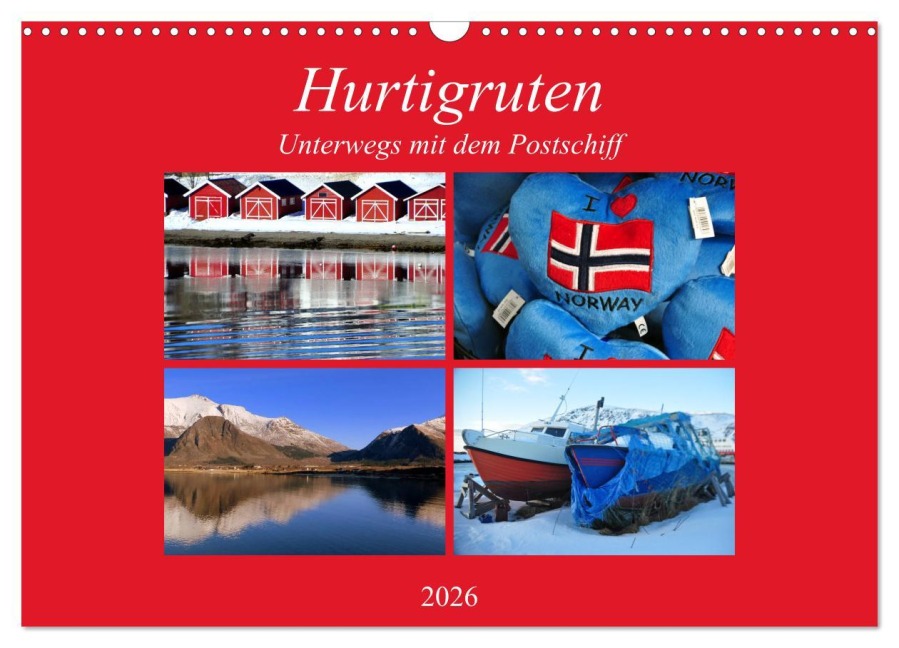 Hurtigruten - Unterwegs mit dem Postschiff (Wandkalender 2026 DIN A3 quer), CALVENDO Monatskalender - Pia Thauwald