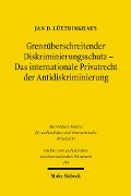 Cover-Bild zum Titel 'Grenzüberschreitender Diskriminierungsschutz - Das internationale Privatrecht der Antidiskriminierung' von 'Jan D. Lüttringhaus'