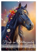 Cover-Bild zum Titel 'Pferde im Blütenzauber - Blumige Portraits edler Vierbeiner (Wandkalender 2026 DIN A2 hoch), CALVENDO Monatskalender' von 'Fotodesign Verena Scholze'