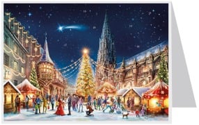 Postkarten-Adventskalender Freiburg - M. Haduk