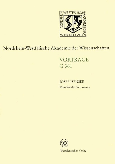 Vom Stil der Verfassung - Josef Isensee