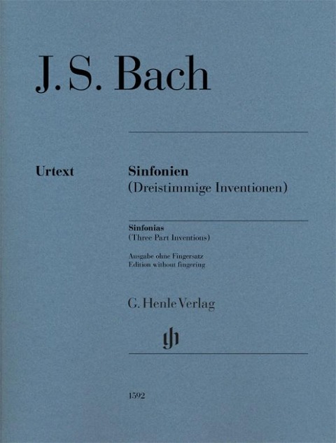 Sinfonien (Dreistimmige Inventionen) für Klavier zu zwei Händen - Johann Sebastian Bach