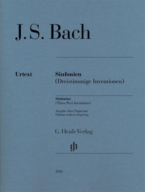 Sinfonien (Dreistimmige Inventionen) für Klavier zu zwei Händen - Johann Sebastian Bach