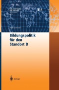 Cover-Bild zum Titel 'Bildungspolitik für den Standort D' von 'Federico Foders'