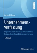 Cover-Bild zum Titel 'Unternehmensverfassung' von 'Gerhard Schewe'