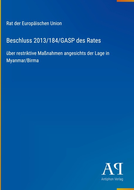 Beschluss 2013/184/GASP des Rates - Rat der Europäischen Union